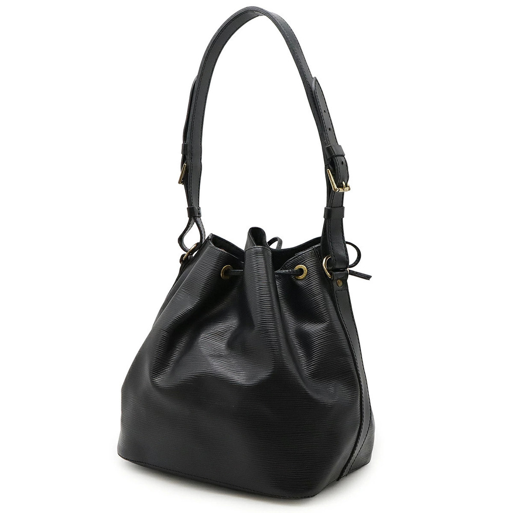 Louis Vuitton Noir Bag Epi Hobo Shoulder Black Drawstring Black